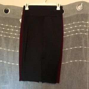 Two pencil skirts(black/burgundy)